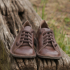 Kép 1/5 - GITA bohemian MÁRVÁNYOS BARNA kézműves bőr cipő