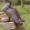Kép 5/5 - GITA bohemian MÁRVÁNYOS BARNA kézműves bőr cipő