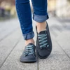 Kép 1/2 - GITA bohemian FÜST SZÜRKE kézműves bőr cipő
