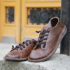 Kép 3/3 - GITA bohemian TEKNŐCBARNA kézműves bőr cipő
