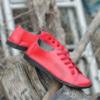Kép 5/6 - GITA bohemian PIROS kézműves bőr cipő