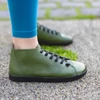 Kép 1/2 - GITA boots FŰZÖLD -vastag talpú kézműves bőr cipő
