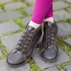 Kép 2/2 - GITA boots BARNA PÖTTYÖS -vastag talpú kézműves bőr cipő