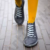 Kép 1/2 - GITA boots FÜSTSZÜRKE vastag kézműves bőr cipő