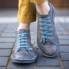 Kép 2/3 - GITA boots GLAM SZÜRKE -vastag talpú kézműves bőr cipő