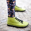 Kép 1/2 - GITA boots PISZTÁCIA -vastag talpú kézműves bőr cipő