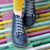 Kép 1/2 - GITA boots SÖTÉTKÉK -vastag talpú kézműves bőr cipő