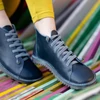 Kép 2/2 - GITA boots SÖTÉTKÉK -vastag talpú kézműves bőr cipő