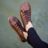 Kép 1/3 - GITA boots TEKNŐCBARNA vastag kézműves bőr cipő