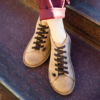 Kép 1/3 - GITA boots TEVE BARNA -vastag talpú kézműves bőr cipő