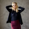 Kép 1/2 - BELLA KARDIGÁN-BLÉZER FEKETE