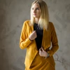 Kép 1/2 - BELLA KARDIGÁN-BLÉZER MUSTÁR