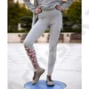 Kép 2/3 - Leggings VILÁGOS SZÜRKE VIRÁGOS