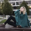Kép 1/2 - Poncsó PETROL ZÖLD