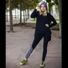 Kép 3/3 - Leggings FEKETE VIRÁGOS