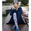 Kép 1/2 - Leggings KÉK VIRÁGOS