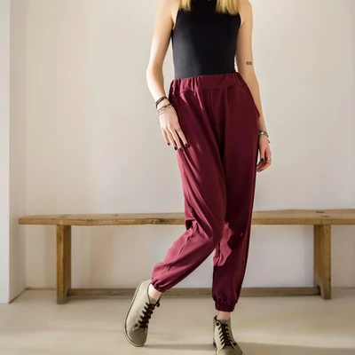 YASMIN LEZSER NADRÁG BURGUNDI