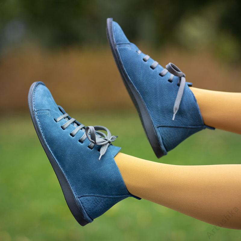 GITA boots PETROL KÉK kézműves bőr cipő