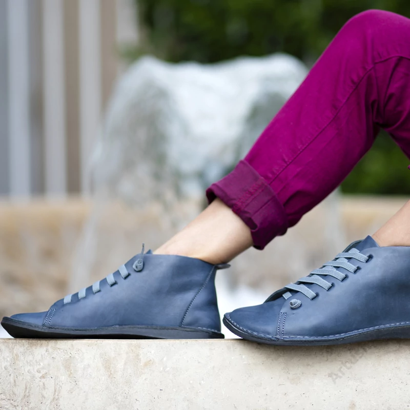GITA boots KÉKESSZÜRKE kézműves bőr cipő