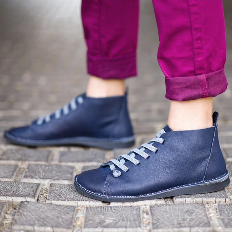 GITA boots ÉJKÉK kézműves bőr cipő