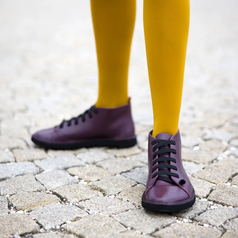 GITA boots BURGUNDI vastag kézműves bőr cipő