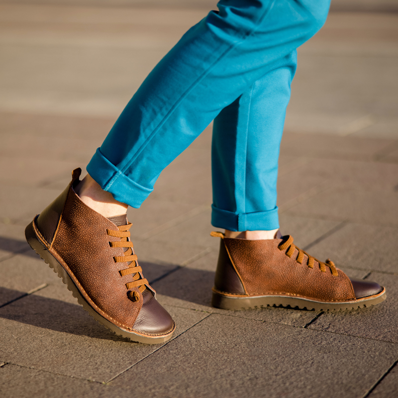 GITA boots DUPLACSOKI -vastag talpú kézműves bőr cipő