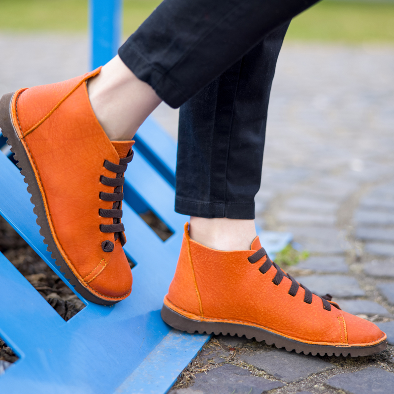 GITA boots MANDARIN -vastag talpú kézműves bőr cipő