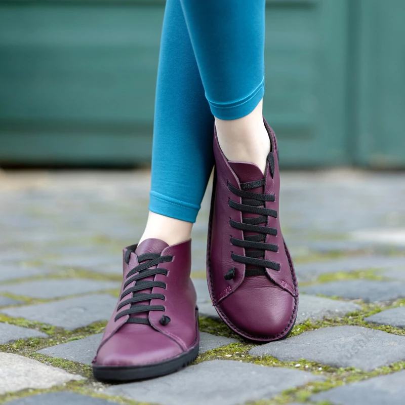 GITA boots PADLIZSÁN -vastag talpú kézműves bőr cipő