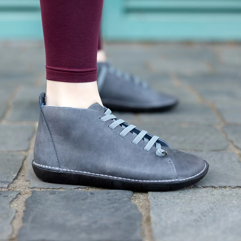 GITA COMFORT boots FARKAS SZÜRKE kézműves bőr cipő