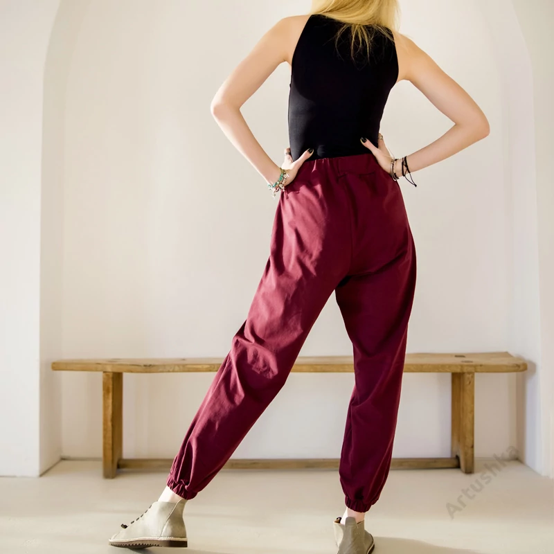 YASMIN LEZSER NADRÁG BURGUNDI